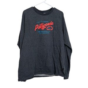 Patagonia Gray Viva Los FunHogs Long Sleeve Crewneck Size XL Men